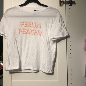 H&M feeling peachy white t-shirt
